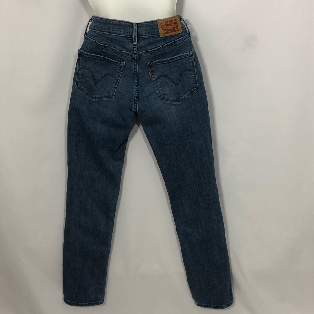 LEVI’S mid rise skinny 5 pocket style blue jeans - Picture 7 of 11